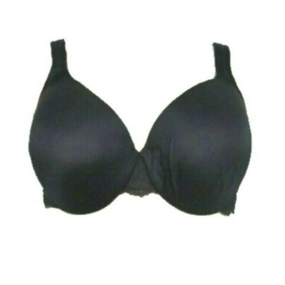 NEW Cacique Lane Bryant Womens Bra Smooth Satin Full Coverage Lace 46DDD Black - Picture 1 of 10
